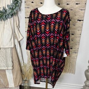 NWT LuLaRoe Irma Multicolor patterned  tunic size L